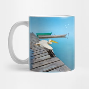 White Pelican at Ocean Dock Mug